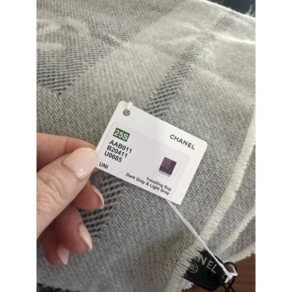 NWT Chanel Traveling Rug Wrap Wool Cashmere Blend